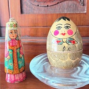 G. Debrekht Handcrafted Ornament & Nesting Doll❣️